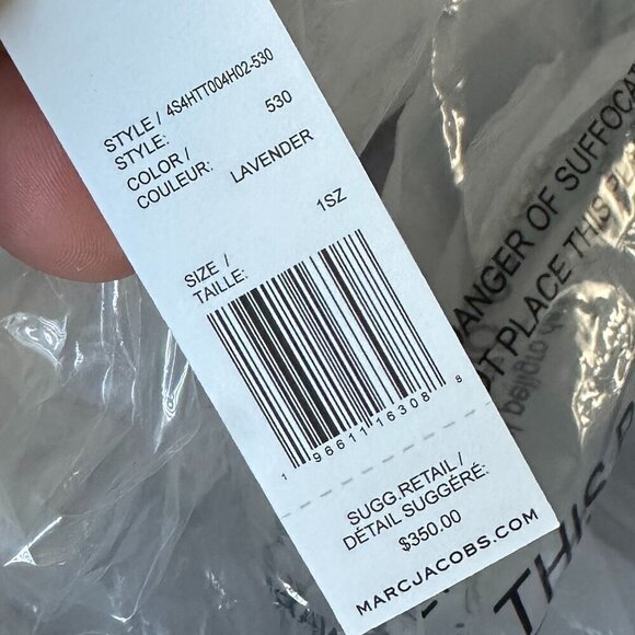 NEW! NWT! Marc Jacobs Trademarc  Mini Tote Crossbody -Lavender Soffiano Leather - Picture 9 of 10
